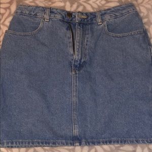 AMERICAN APPAREL LIGHT DENIM MINI SKIRT